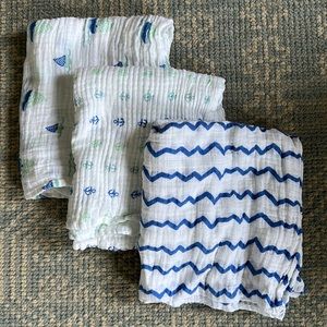 NWOT▪️Aden + Anais▪️ Set of 3️⃣ Nautical Swaddles